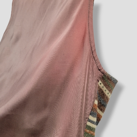 VINTAGE 90s FIRST OPTION Button Front Vest Brown - Picture 10 of 15